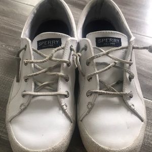 White Leather Sperry sneakers